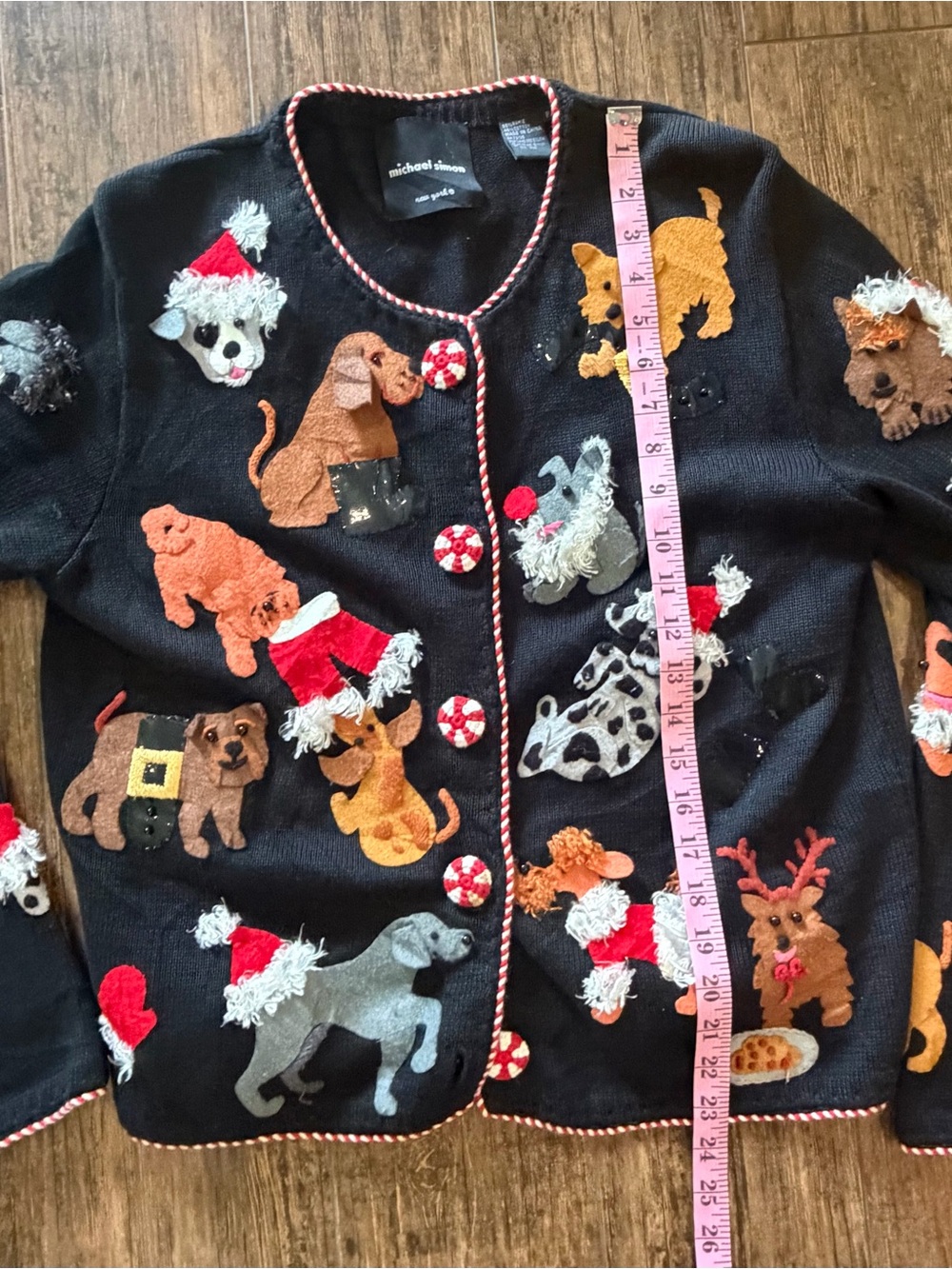 Michael Simon New York Christmas Dog
Puppy Cardigan Vintage size M - Picture 12 of 12